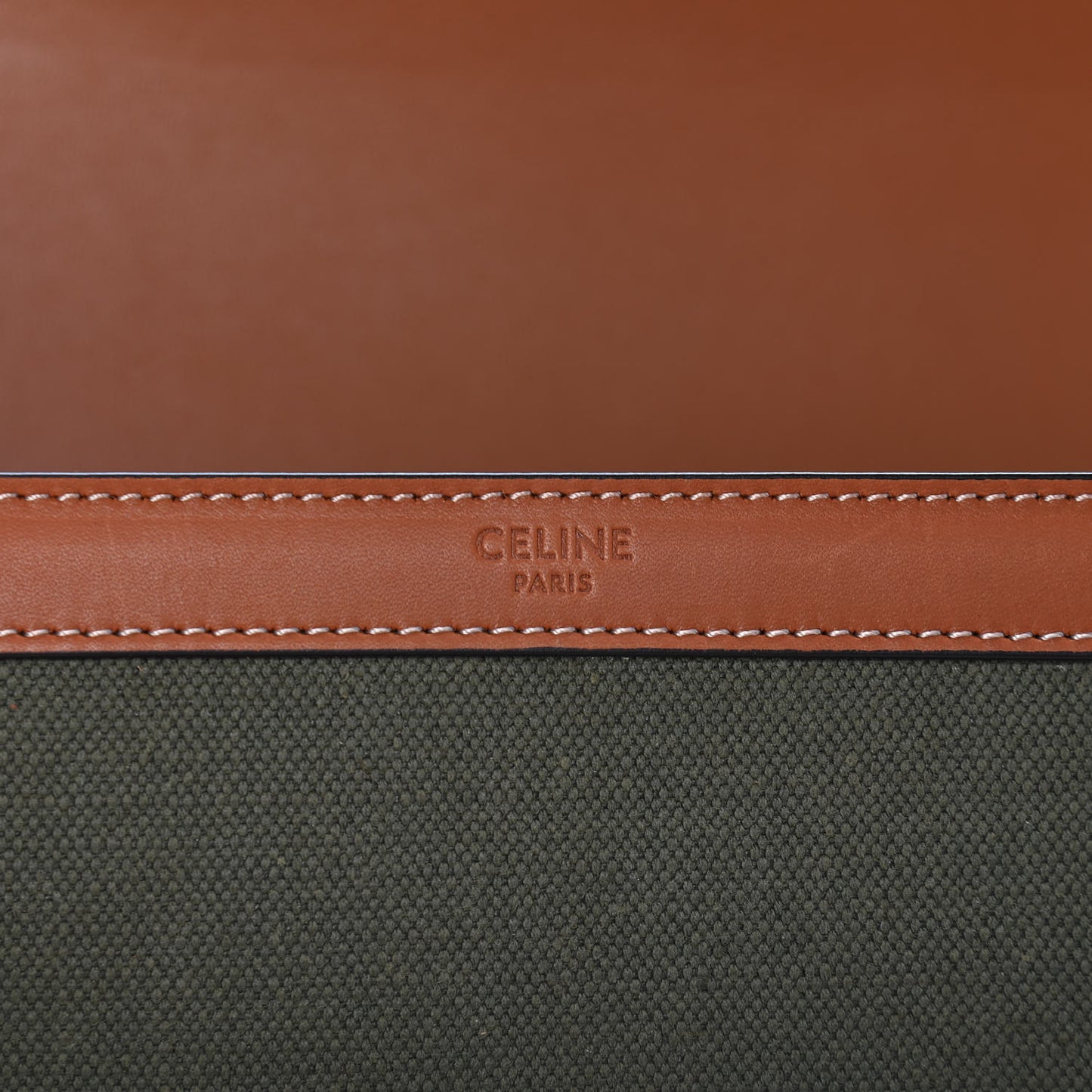 Textile Natural Calfskin Classique Triomphe Khaki Tan