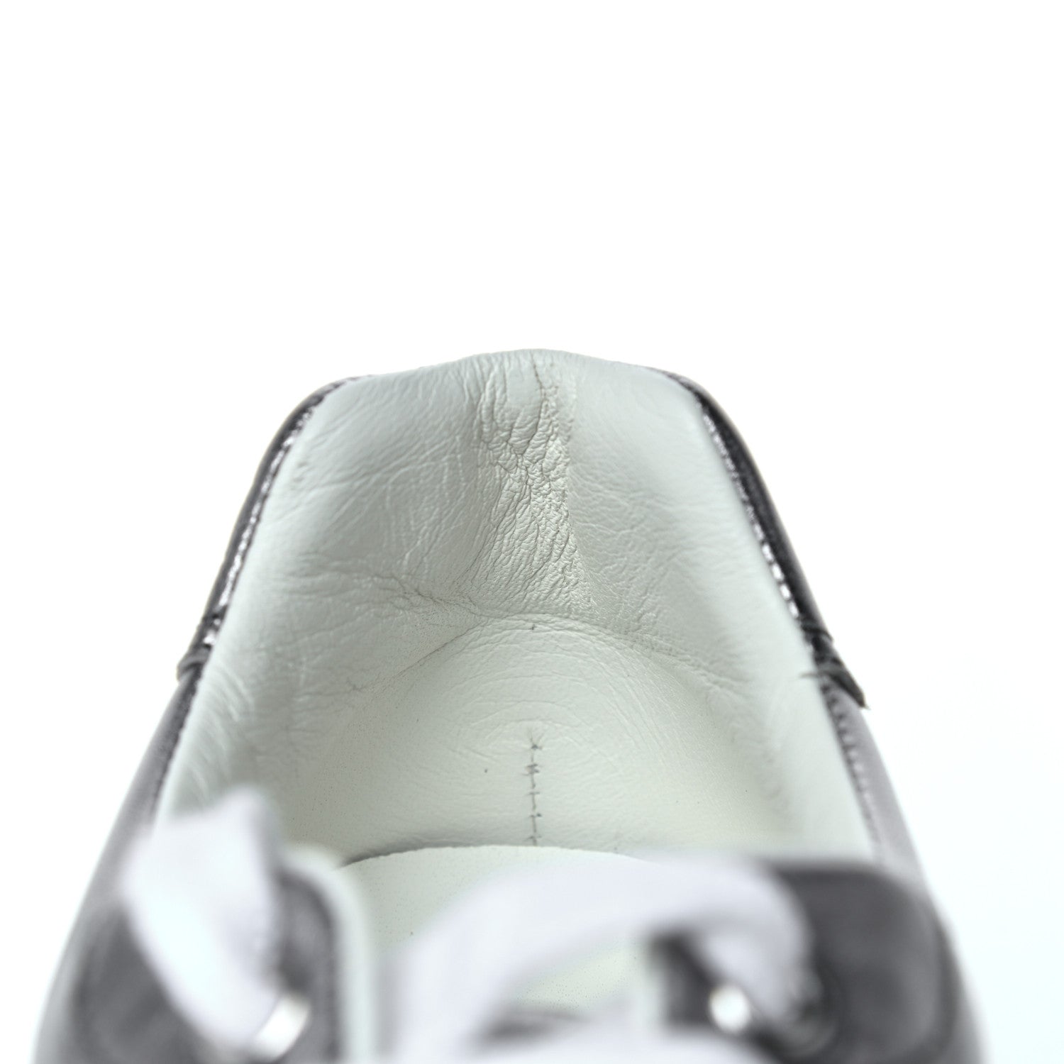 Hermes Metallic Nappa Womens Trail Sneakers 38 Gris Argente 9 of 12