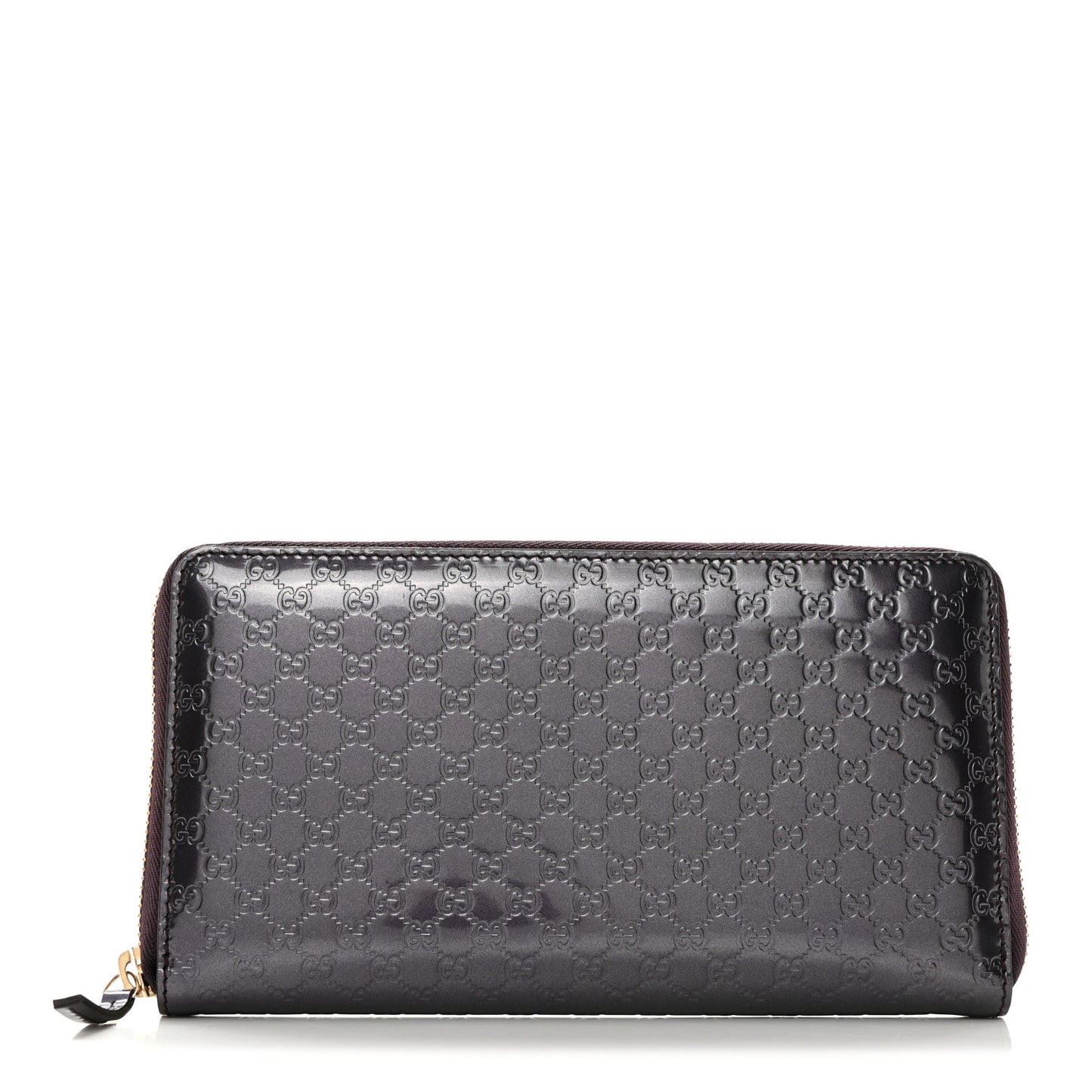Shine Microguccissima Zip Around Organizer Wallet Melanzana