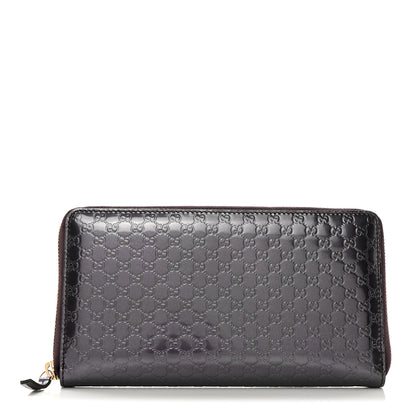 Gucci Shine Microguccissima Zip Around Organizer Wallet Melanzana 1 of 8