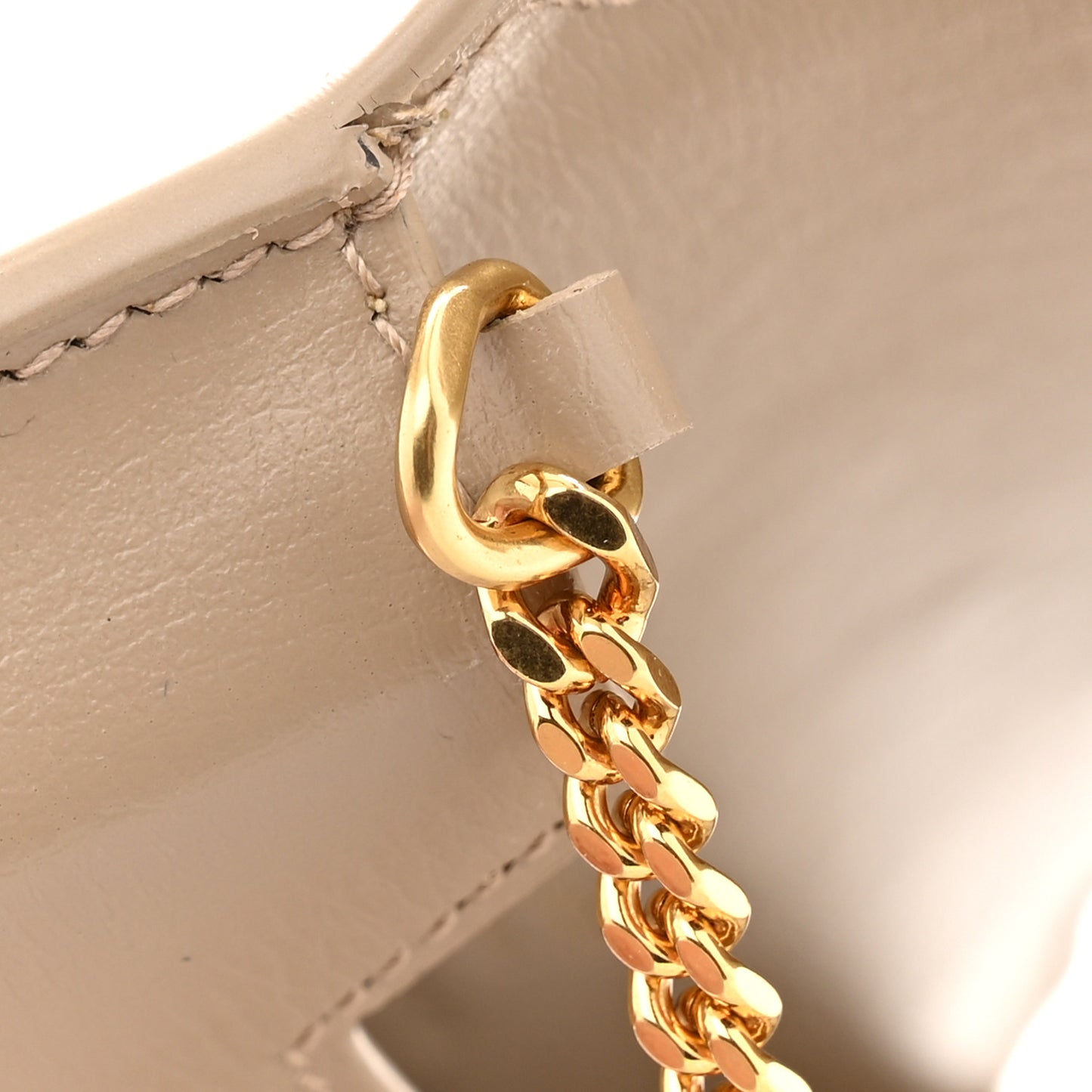 Smooth Calfskin Monogram Phone Holder Crossbody Dark Beige