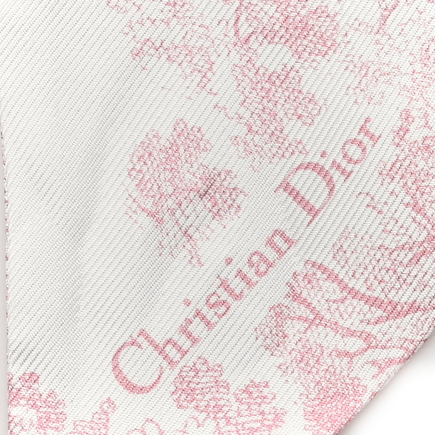 Christian Dior Silk Toile De Jouy Mitzah Scarf Pink 3 of 3