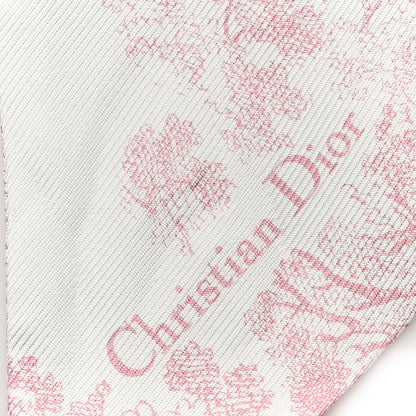 Christian Dior Silk Toile De Jouy Mitzah Scarf Pink 3 of 3