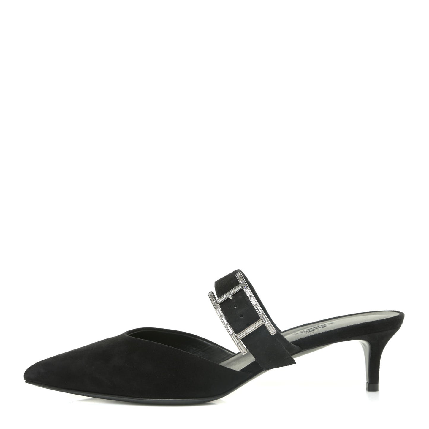 Suede Goatskin Blink Mules 37 Black