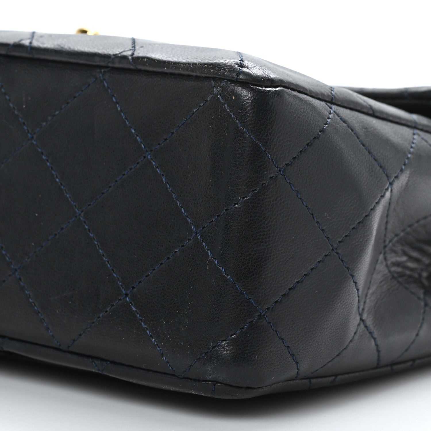 Chanel Lambskin Quilted Medium Double Flap Navy 8 of 8