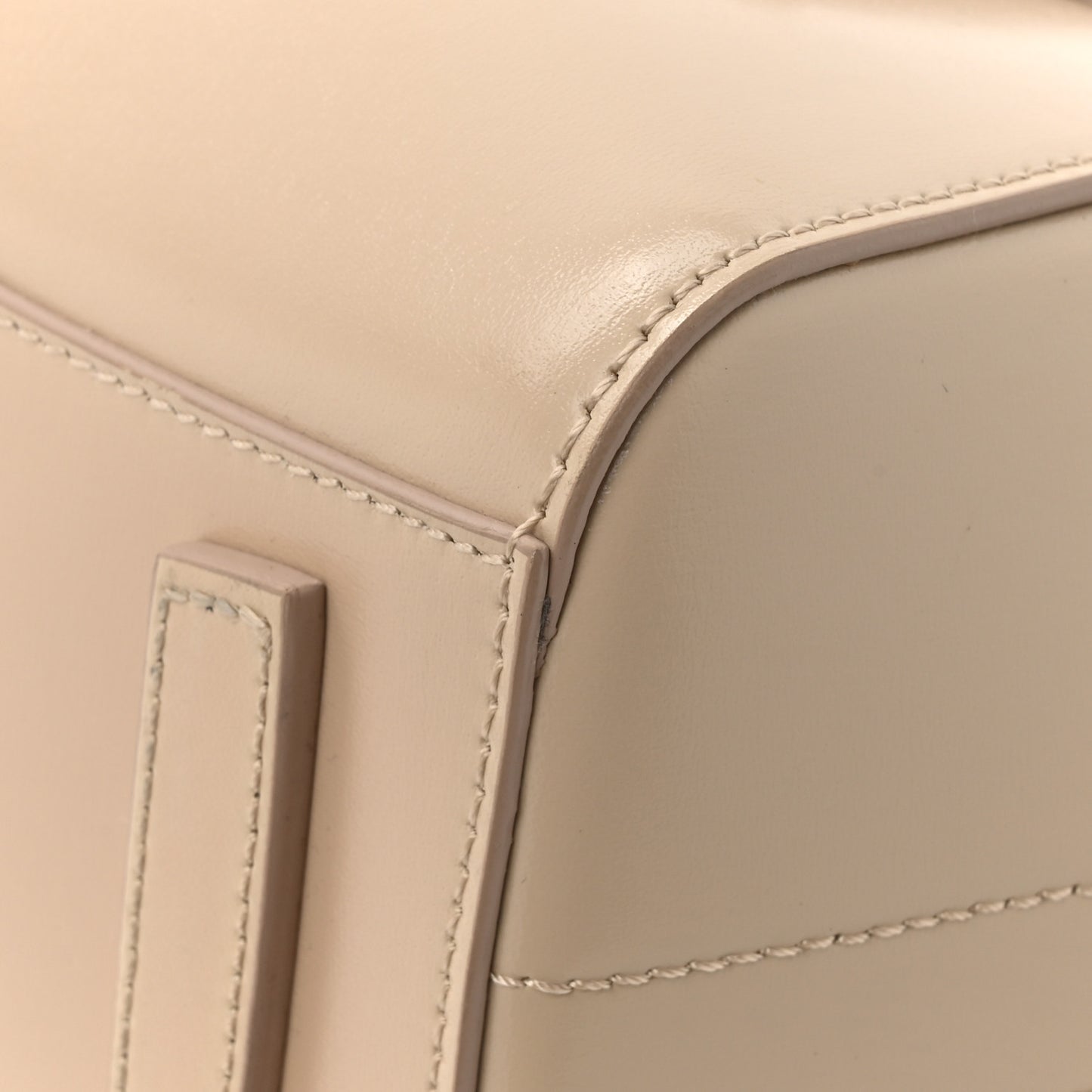 Box Calfskin Mini Lock Antigona Shoulder Bag Natural Beige