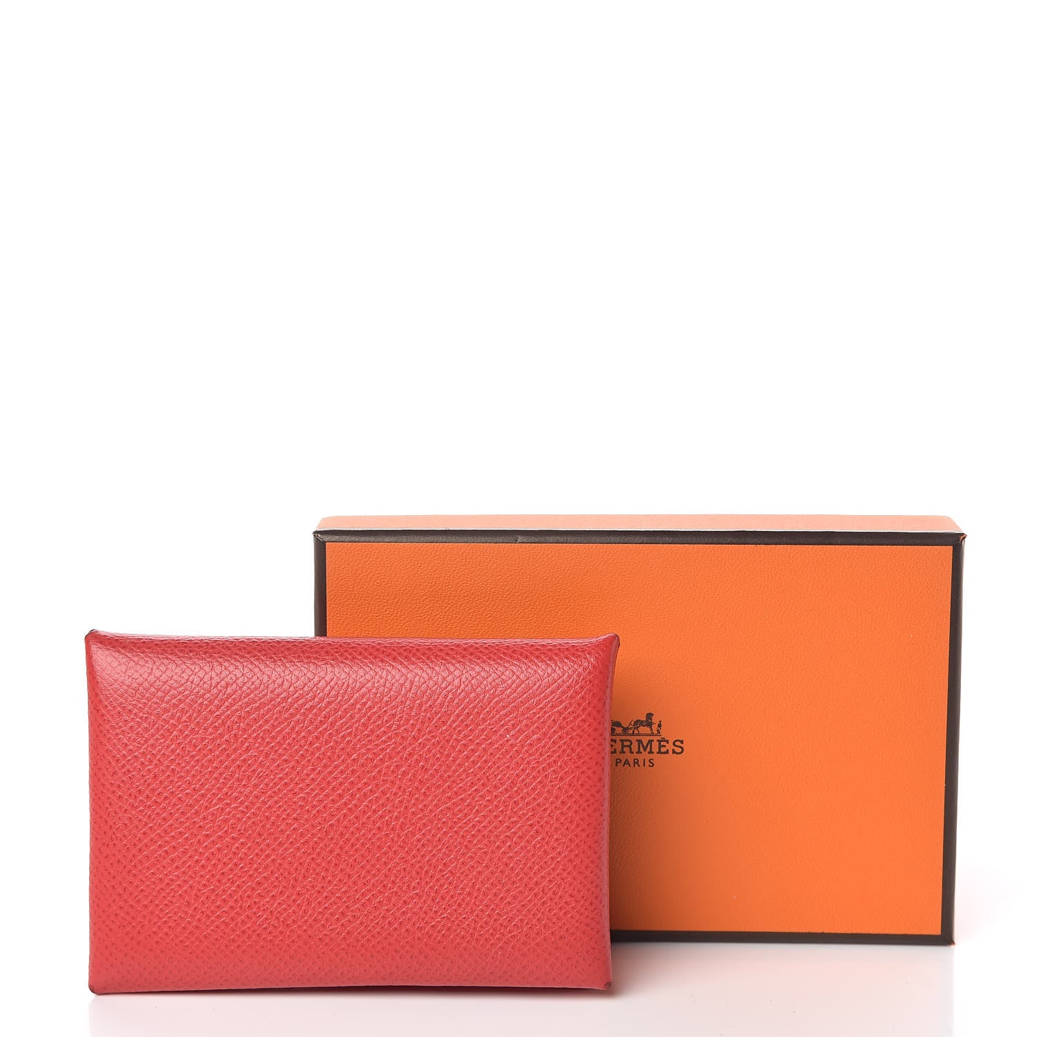 Hermes Epsom Calvi Card Case Rouge Casaque 9 of 9