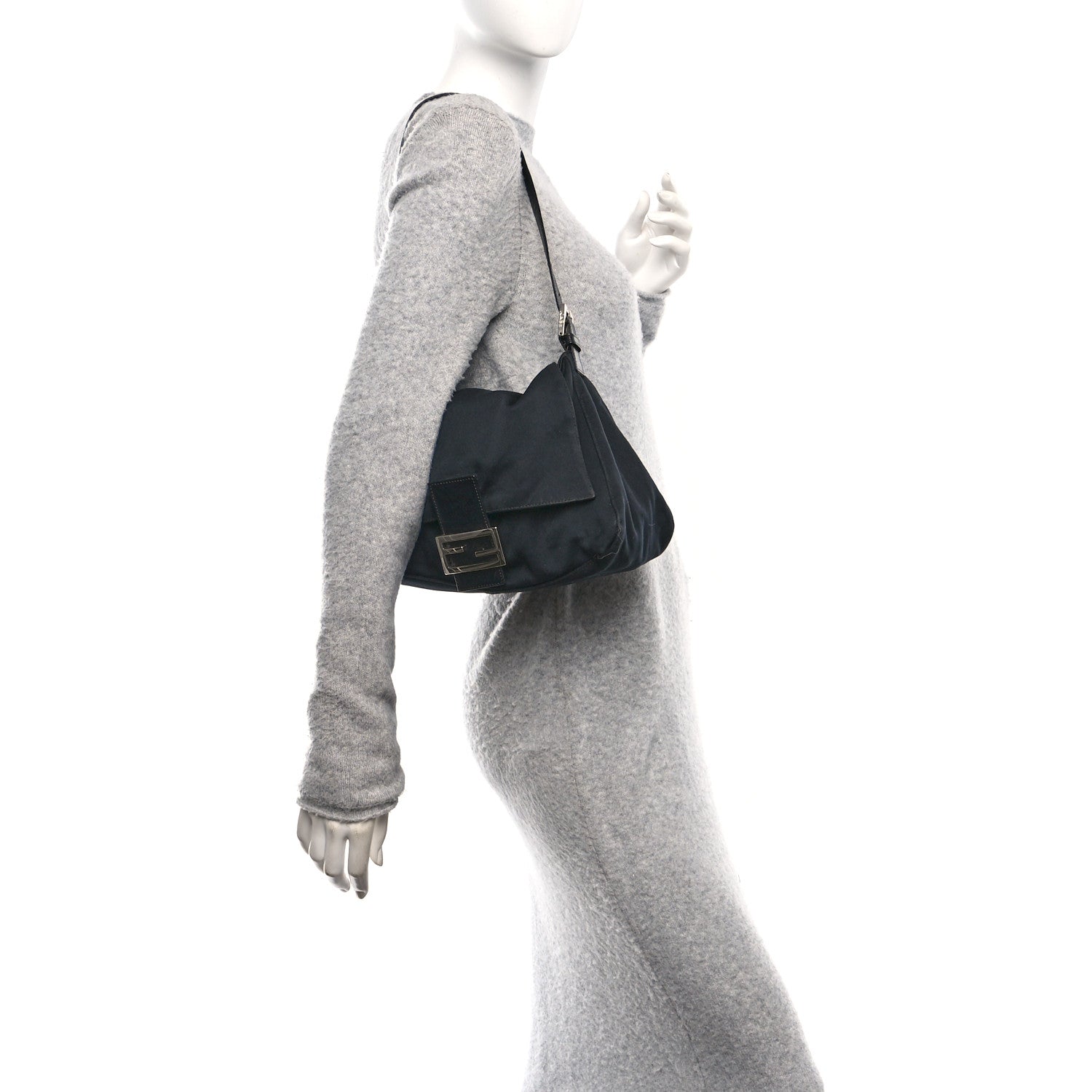 Fendi Neoprene Mama Baguette Black 2 of 9