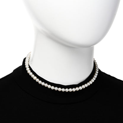 Tiffany Sterling Silver Freshwater Pearl 5-6mm Ziegfeld Necklace 2 of 5