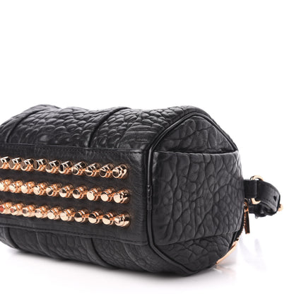 Alexander Wang Pebbled Lambskin Mini Rockie Black Rose Gold Hardware 8 of 9