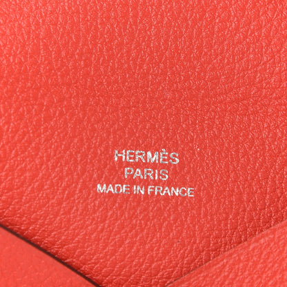 Hermes Evercolor Calvi Card Case Capucine 6 of 6