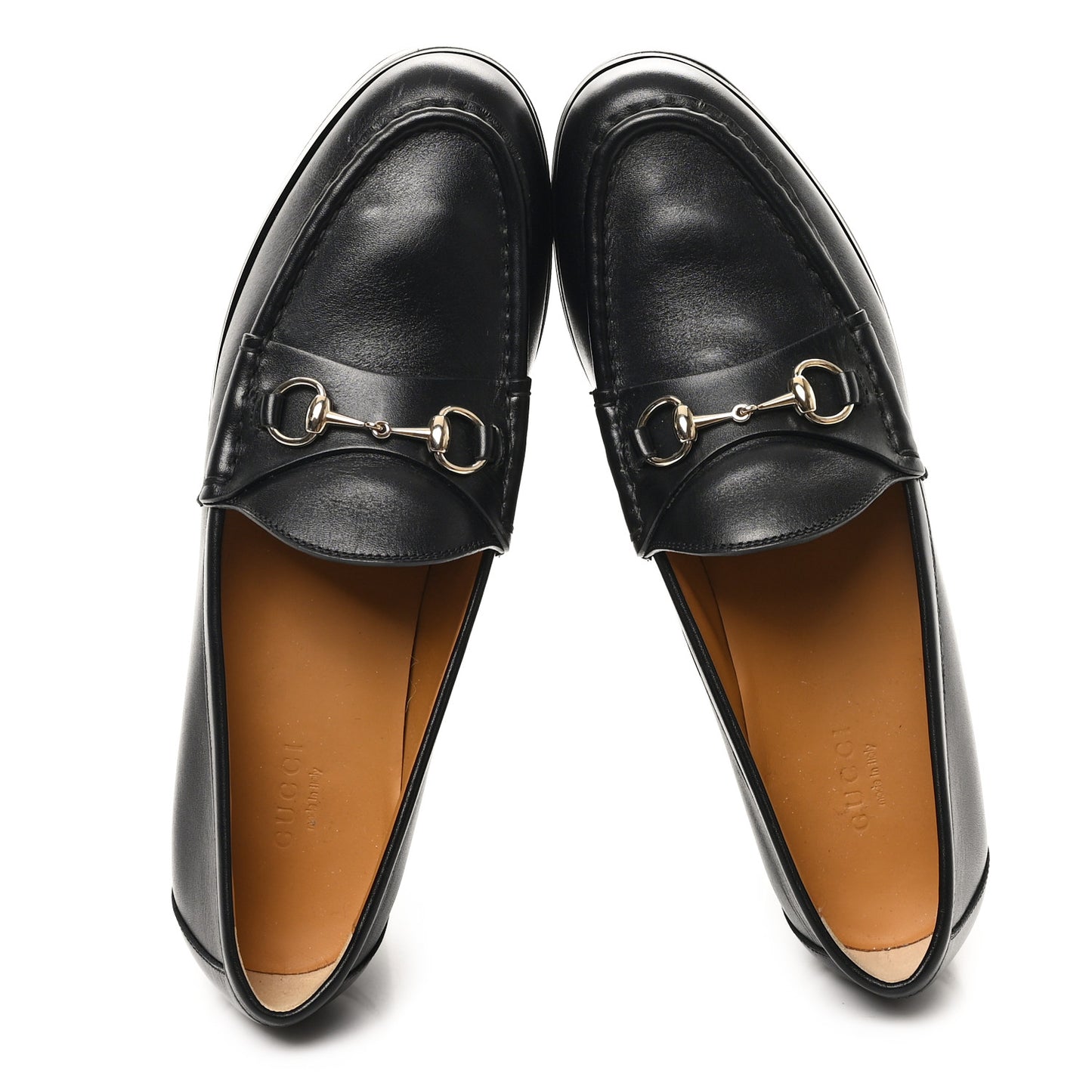 Ancora Calfskin Womens Horsebit Platform Loafers 39 Black