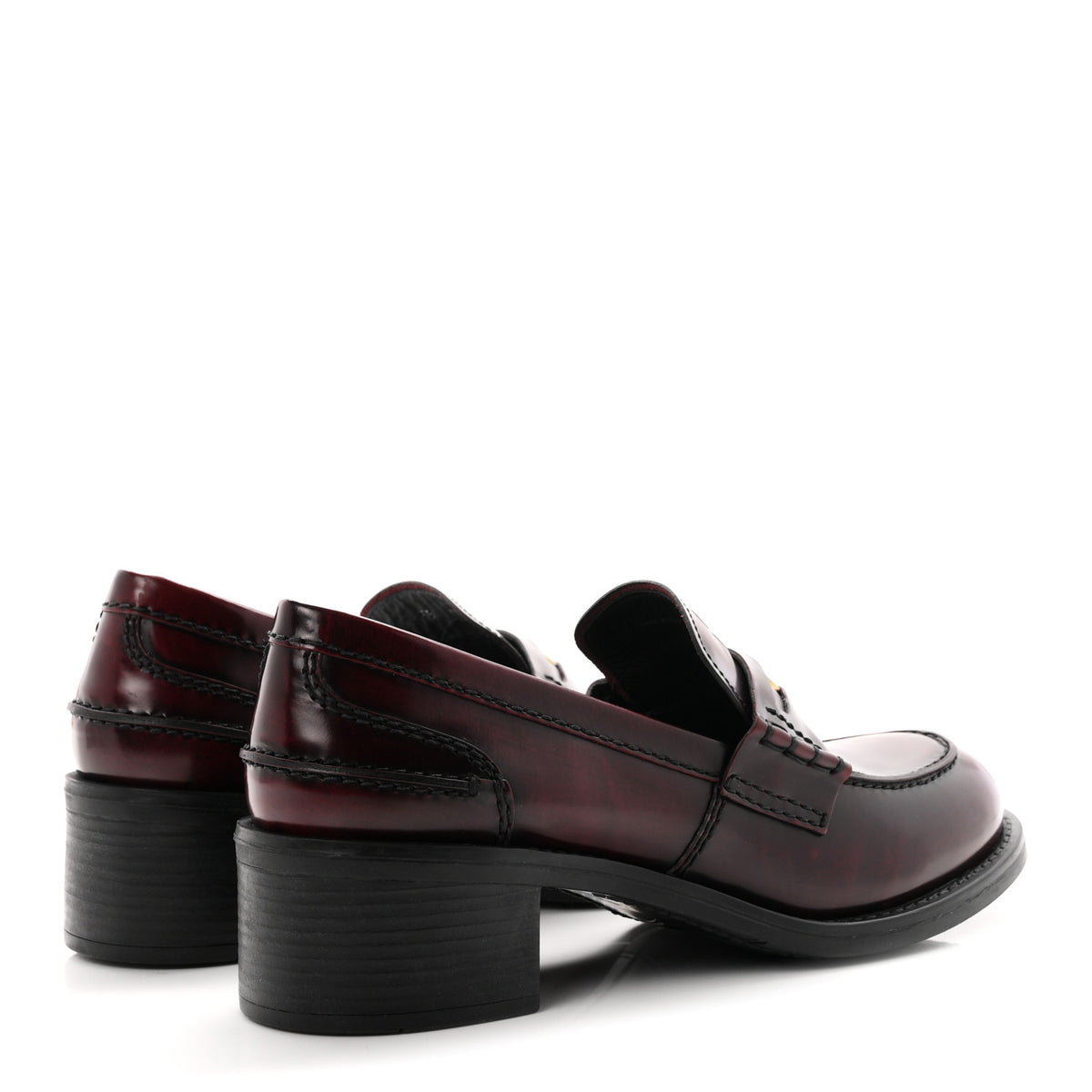 Spazzolato Fume Penny Platform Loafers 39 Porpora