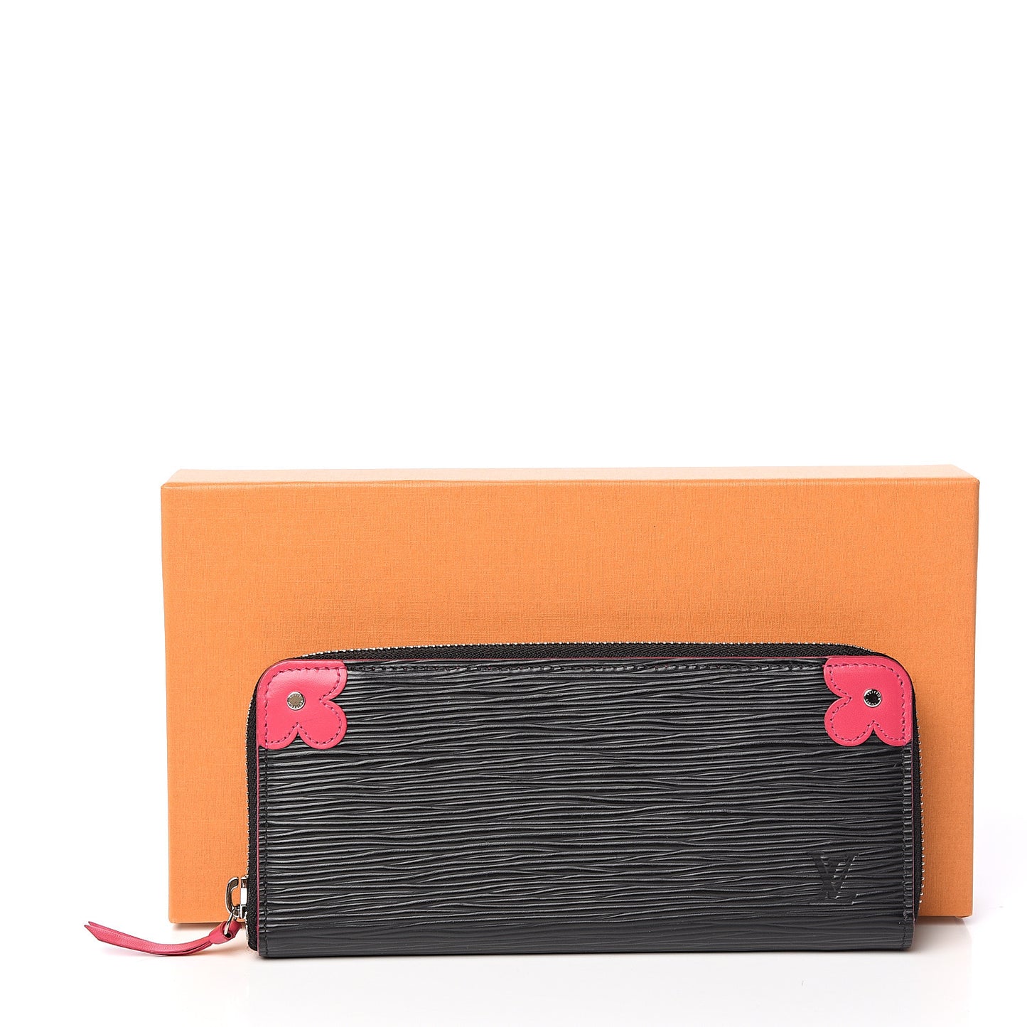 Epi Blooming Corners Clemence Wallet Black