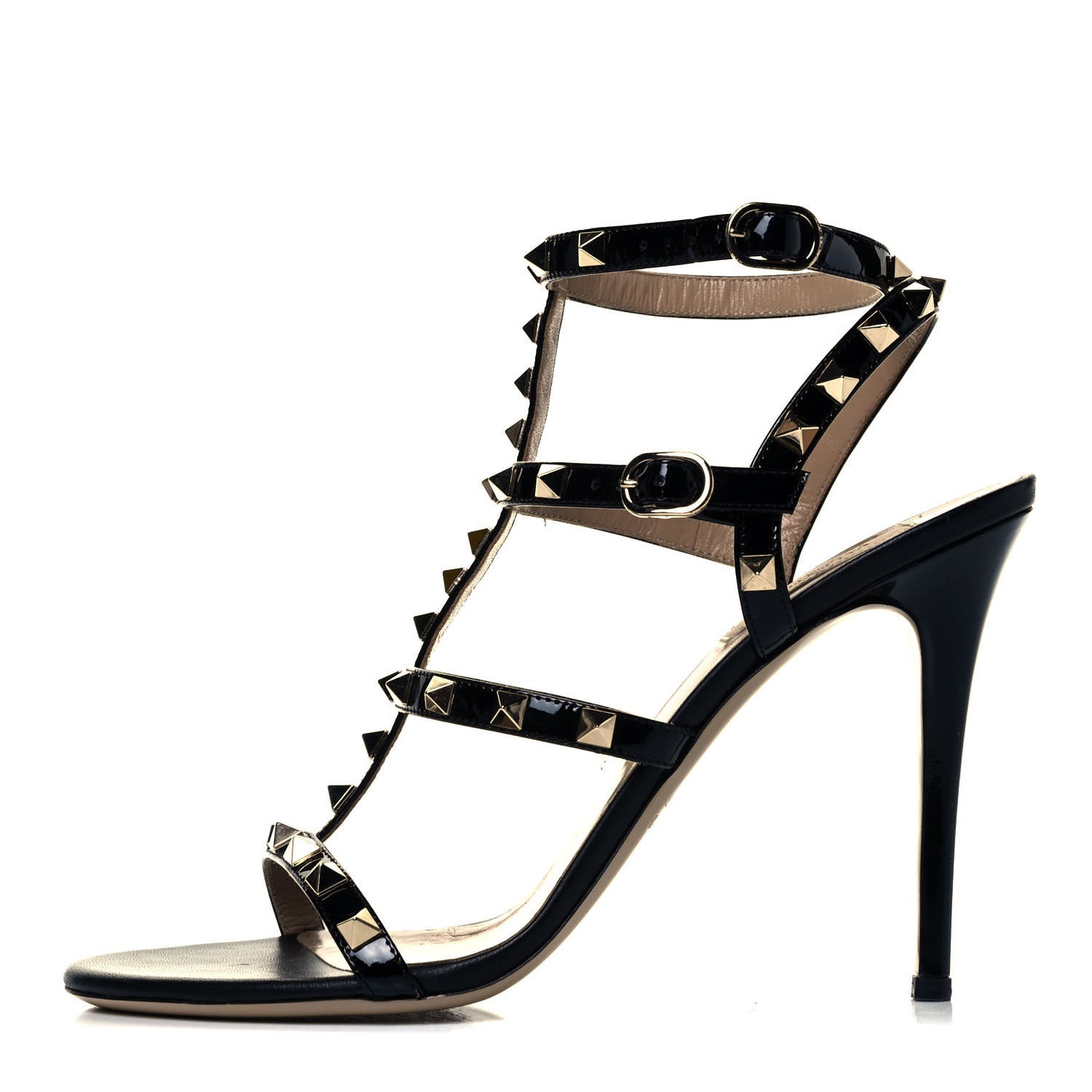 Patent Rockstud Gladiator 105mm Sandals 40 Black