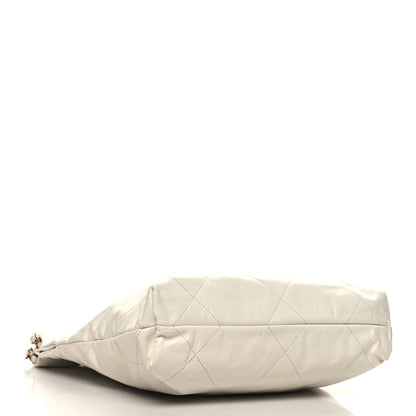 Chanel Shiny Calfskin Quilted Small Chanel 22 White 5 of 12