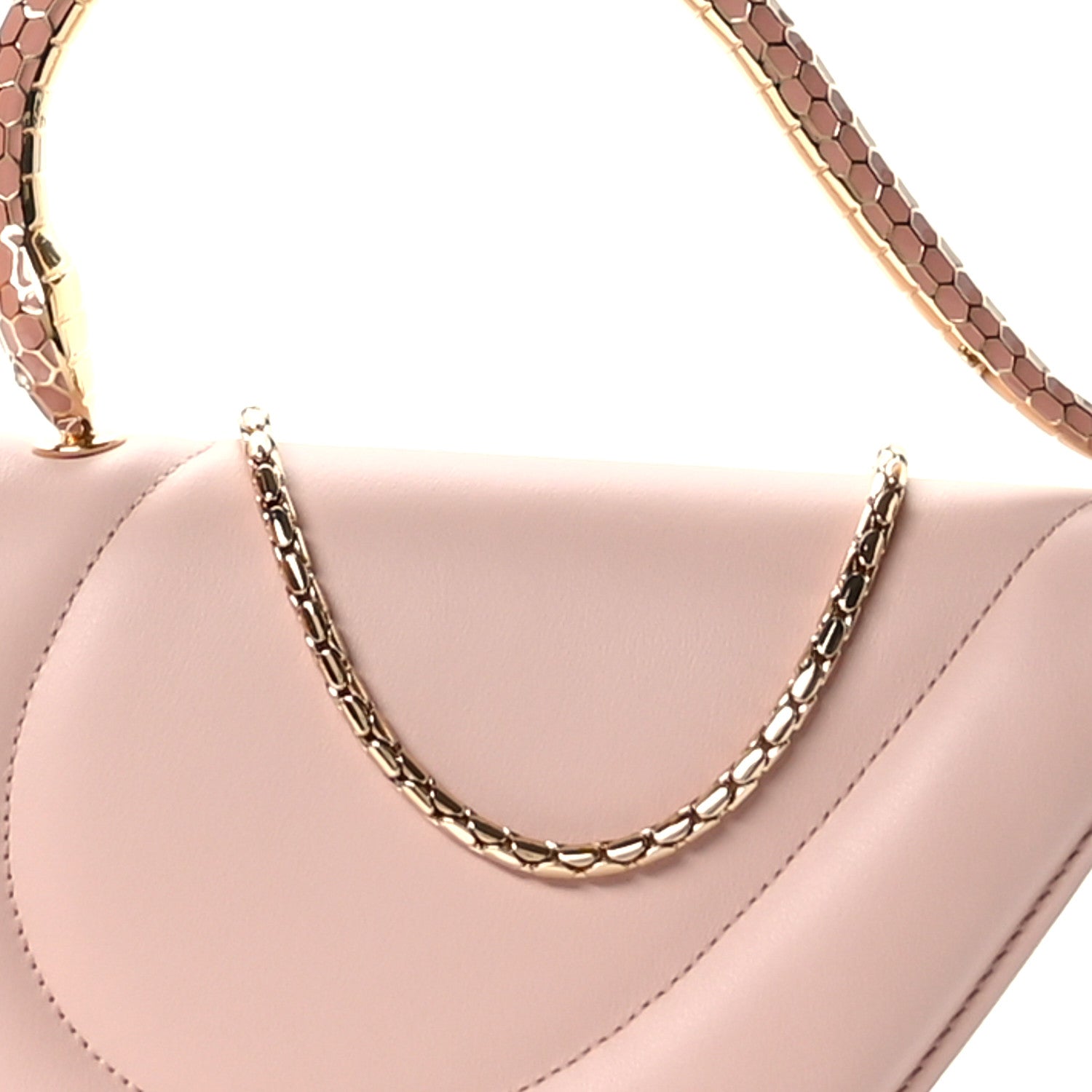 Bulgari Calfskin Serpenti Cuore 1968 Top Handle Pink 7 of 10
