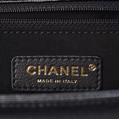 Chanel Caviar Chevron Quilted New Medium Boy Flap Black 6 of 8