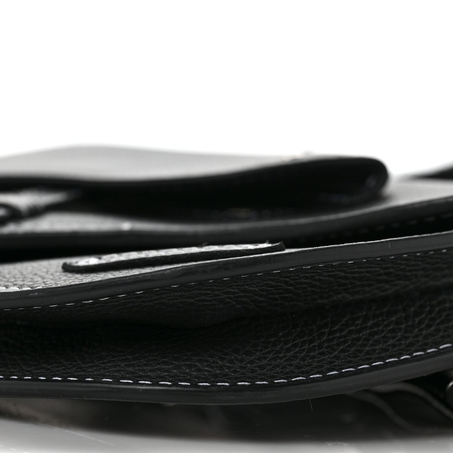 Christian Dior X KAWS Grained Calfskin Saddle Pouch Black 9 of 12