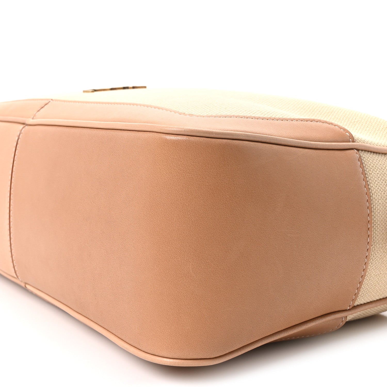 Saint Laurent Canvas Calfskin Camera Supple Bag Avorio Vintage Brown 9 of 9