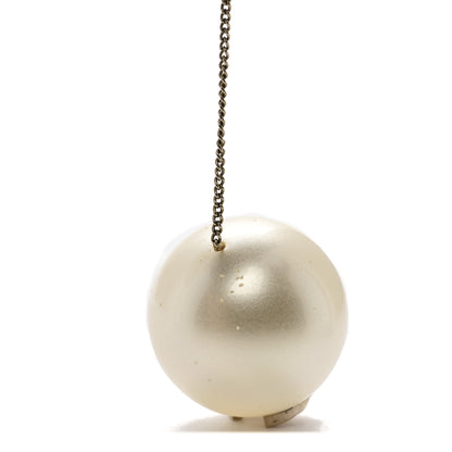 Chanel Pearl CC Drop Earrings Gold 4 of 4