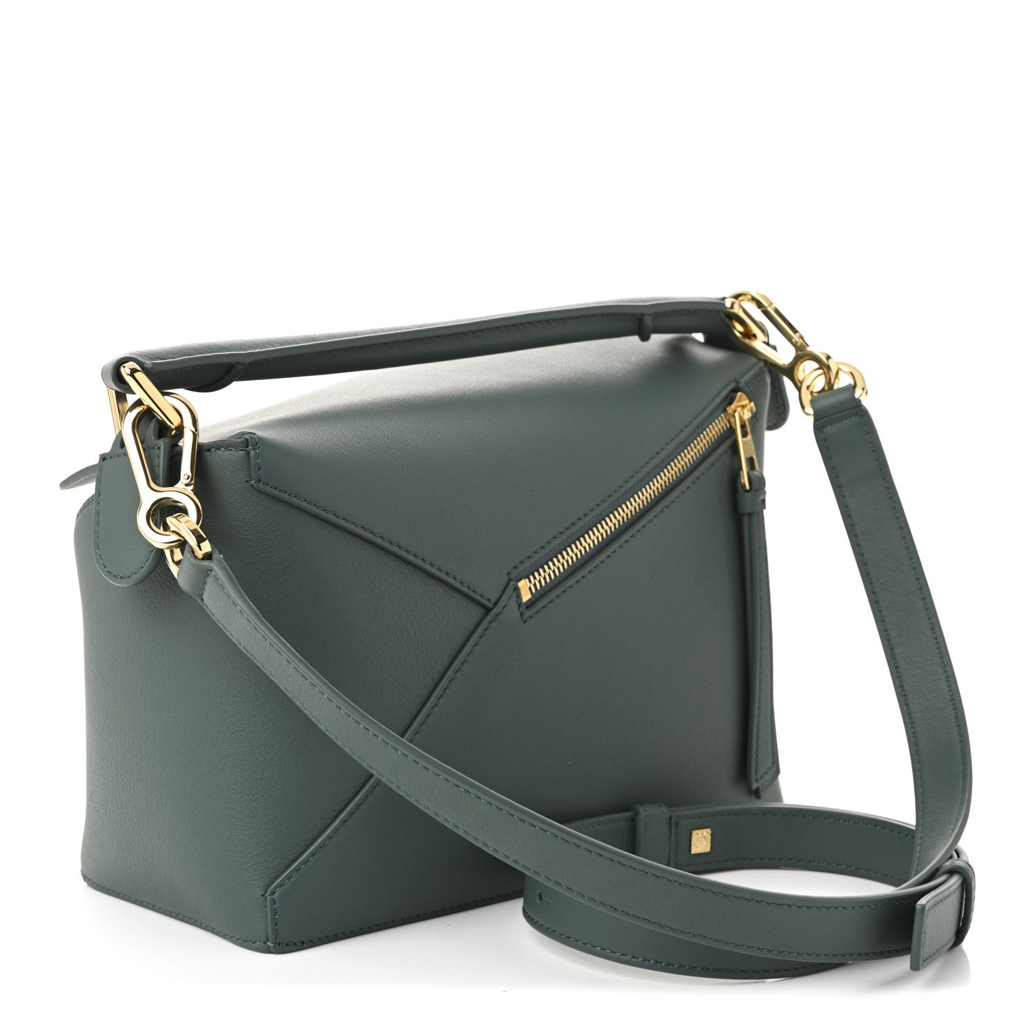 Loewe Calfskin Small Puzzle Edge Bag Bottle Green 3 of 9