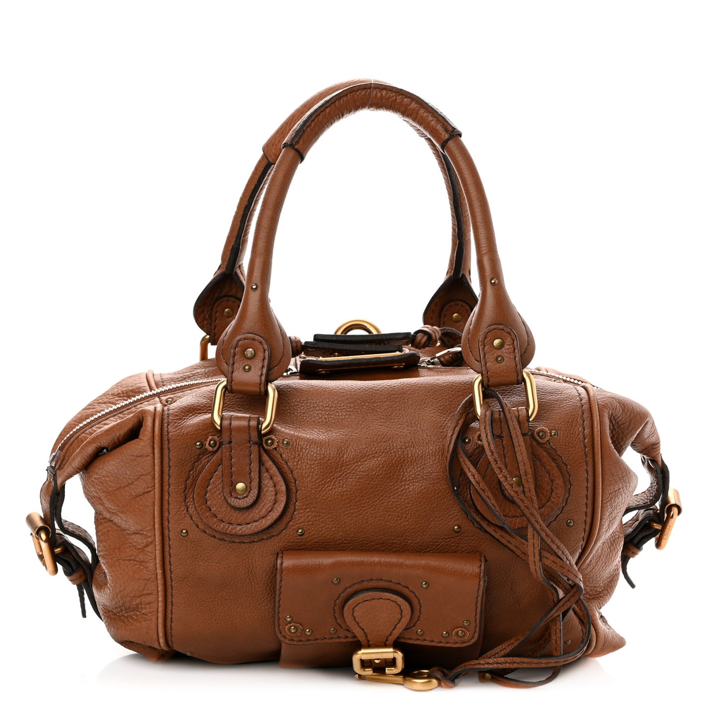 Calfskin Medium Paddington Satchel Nut