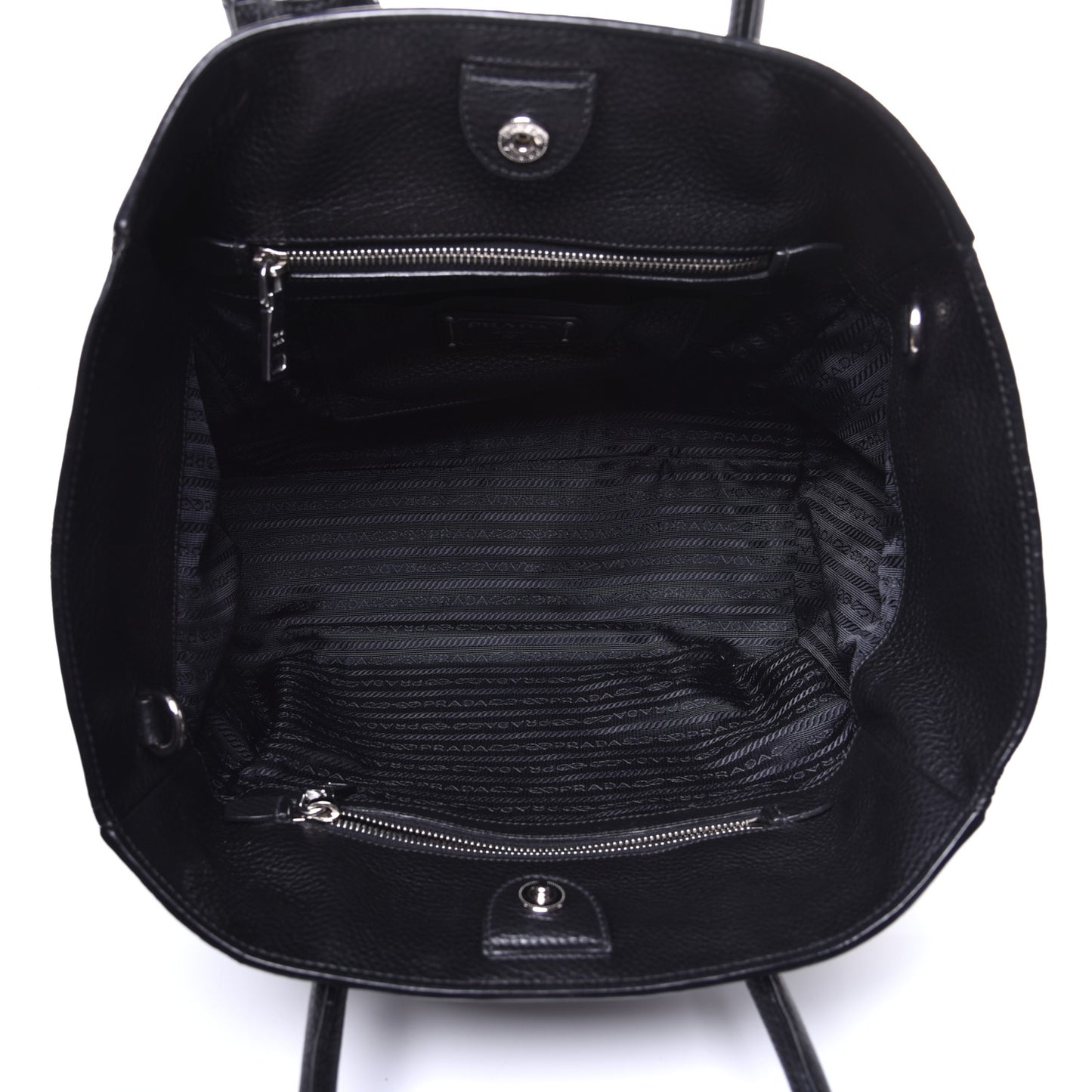 Vitello Phenix Shopping Tote Black