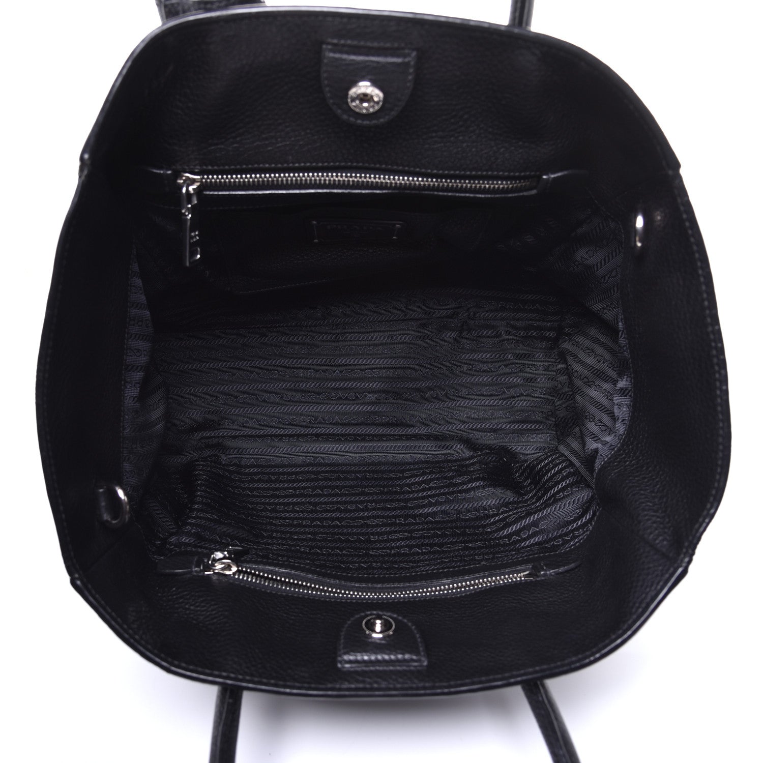 Prada Vitello Phenix Shopping Tote Black 5 of 10