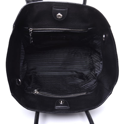 Prada Vitello Phenix Shopping Tote Black 5 of 10