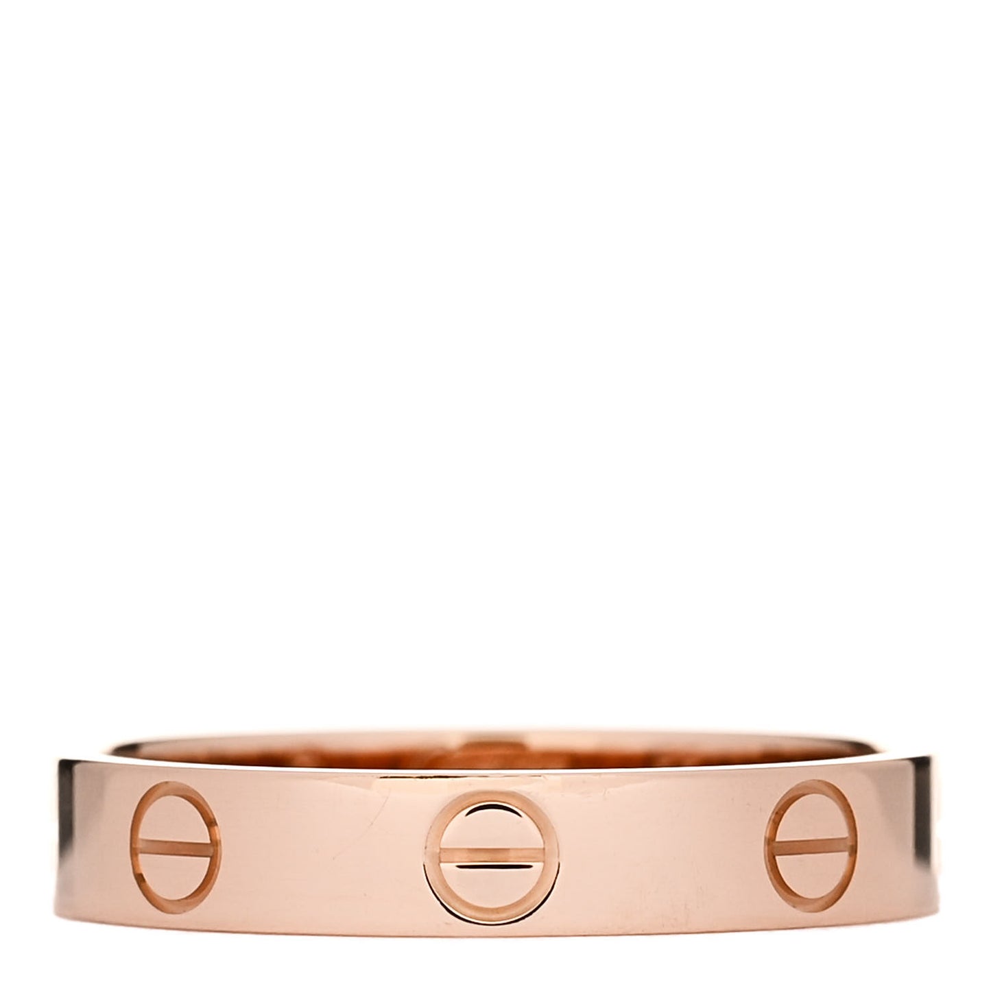18K Pink Gold 3.5mm LOVE Wedding Band Ring 55 7.25