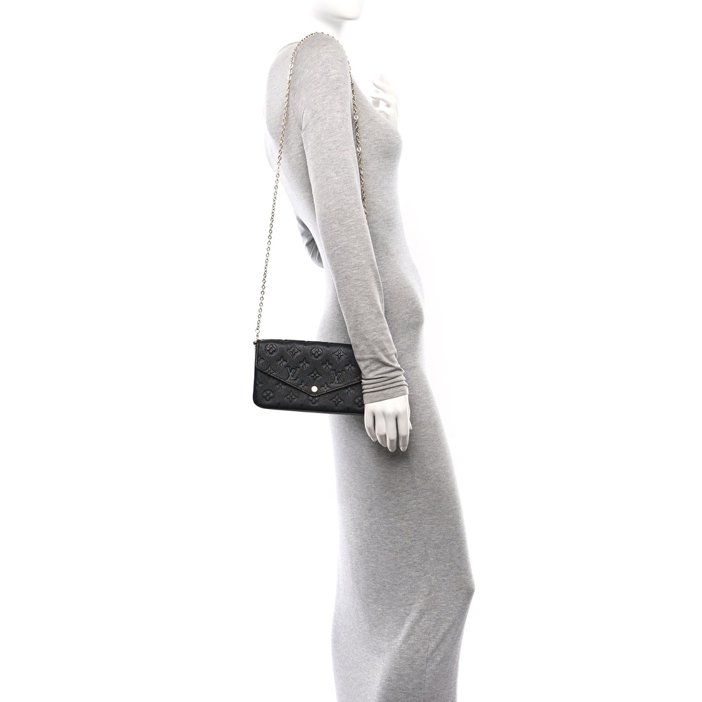 Empreinte Pochette Felicie Chain Wallet Black