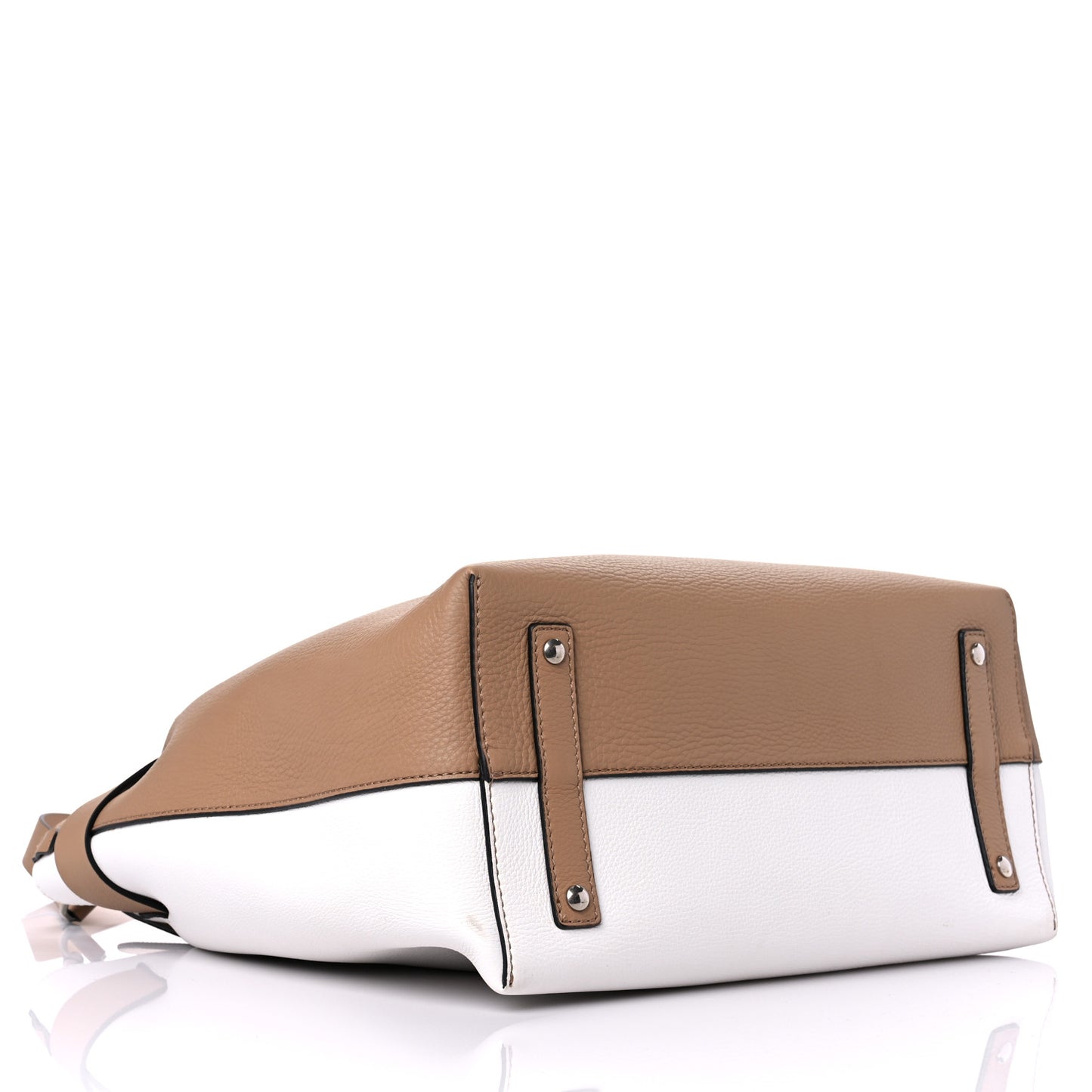 Soft Grain Calfskin Medium Belt Bag Light Camel Chalk White