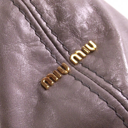 Miu Miu Nappa Frame Gathered Tote Lux Astro Grey 7 of 11
