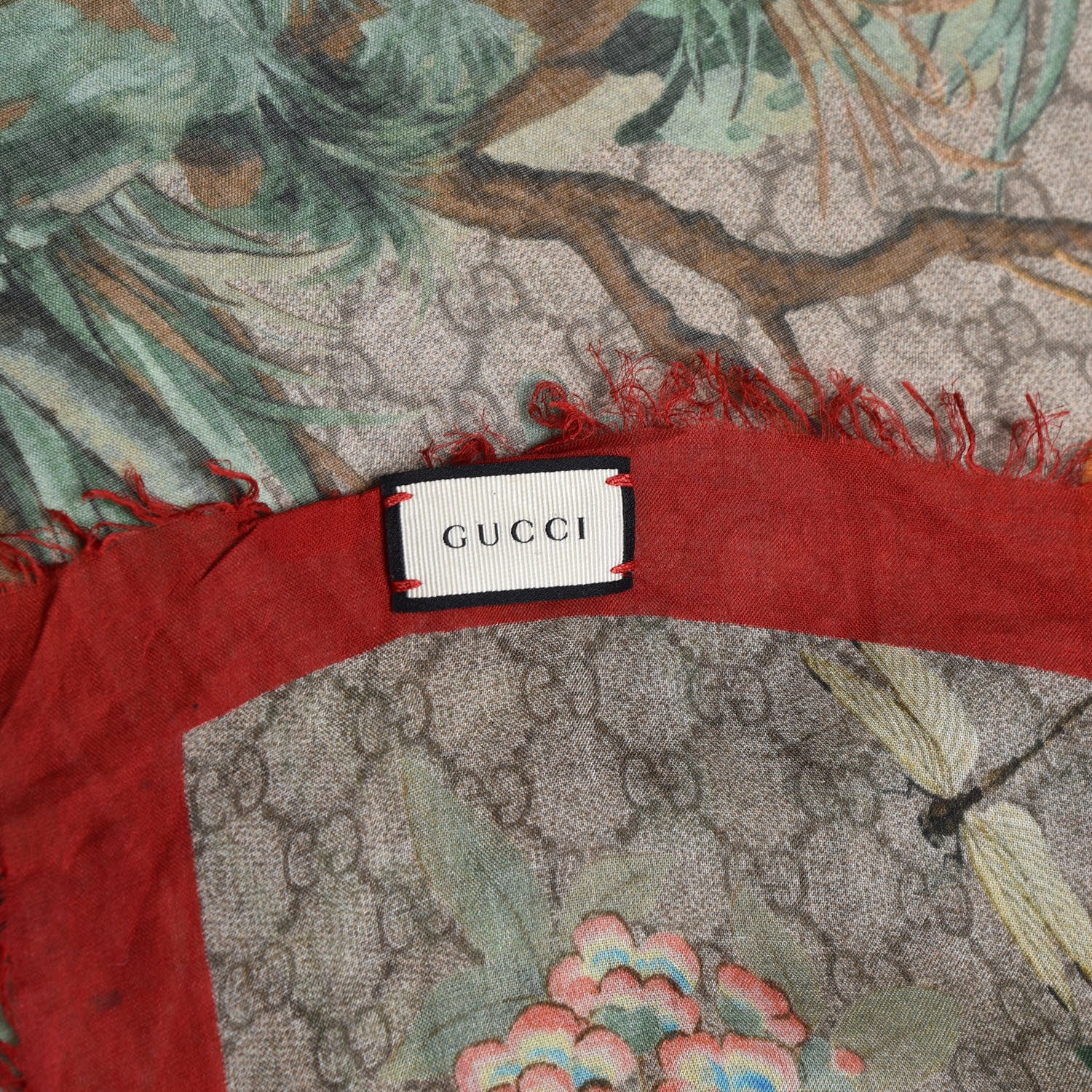Gucci Silk Tian Square Scarf Multicolor 3 of 3