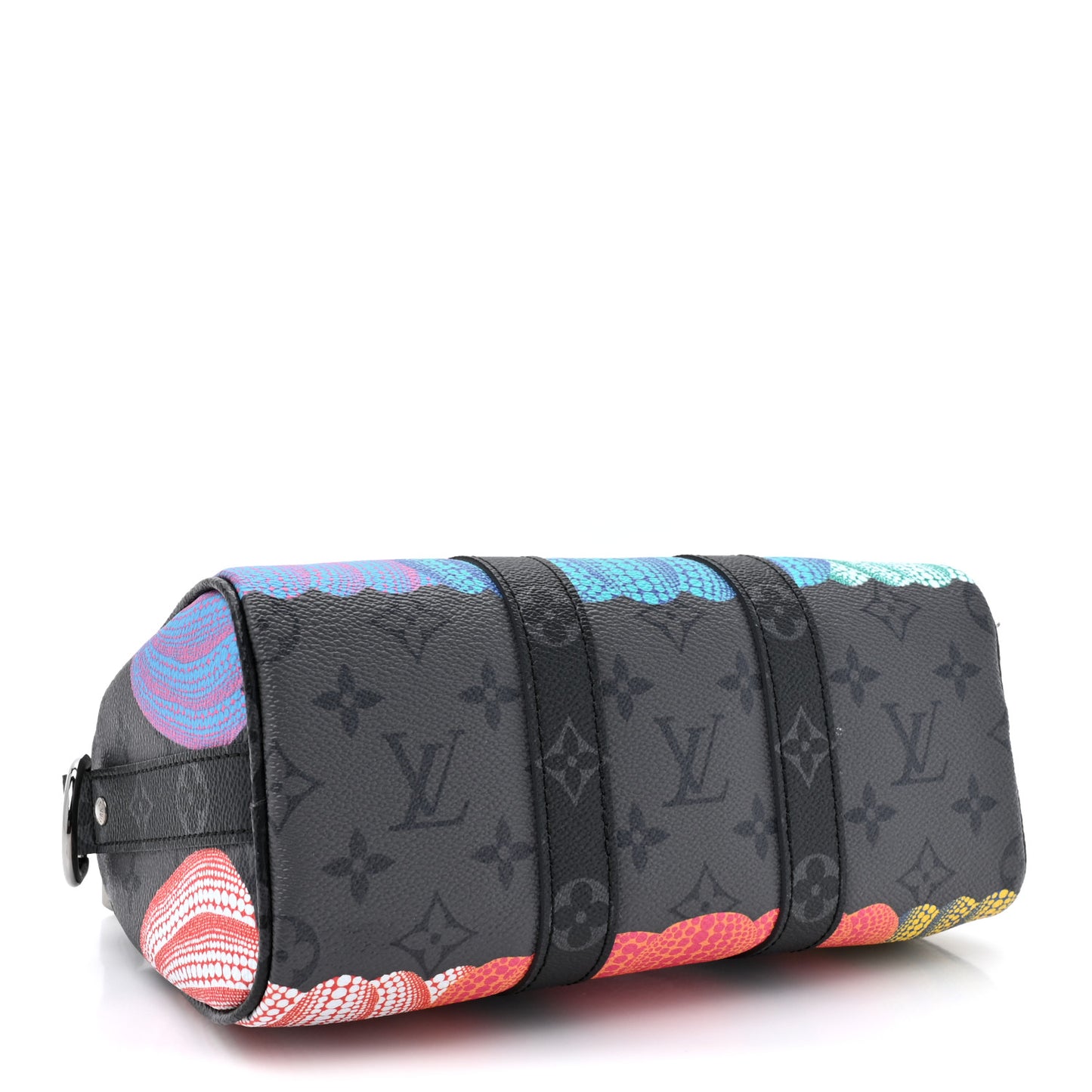 LV X YK Monogram Eclipse Reverse Pumpkin Keepall Bandouliere 25 Multicolor