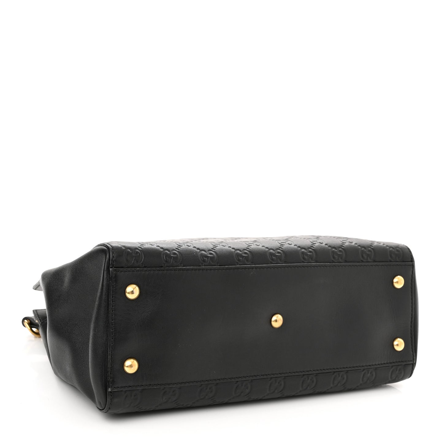 Guccissima Signature Medium Shoulder Tote Bag Black