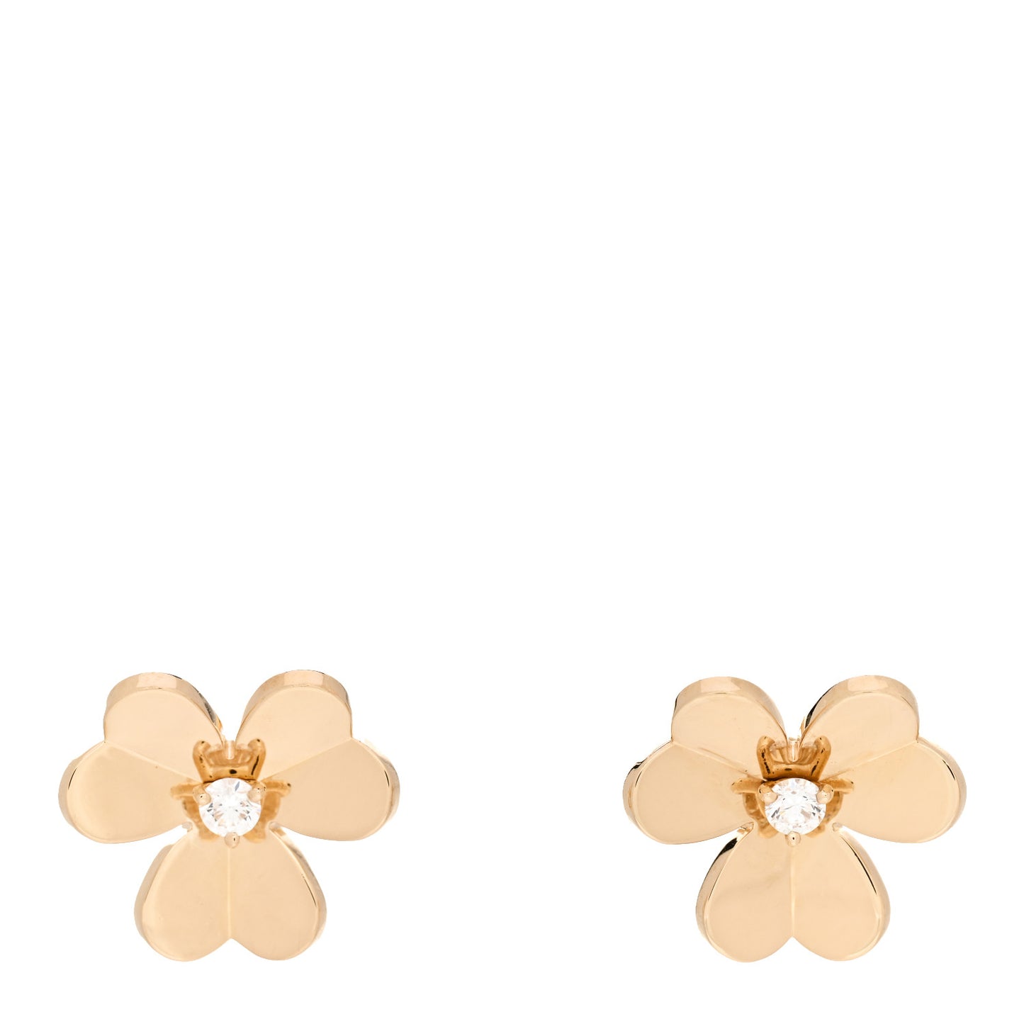 18K Yellow Gold Diamond Small Frivole Earrings