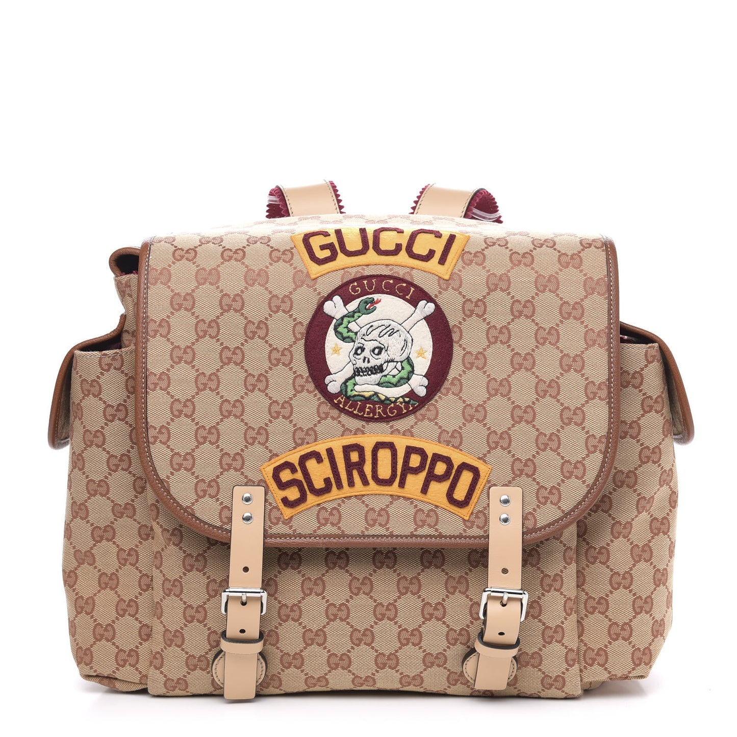 Monogram Childrens Sciroppo Patch Backpack Beige