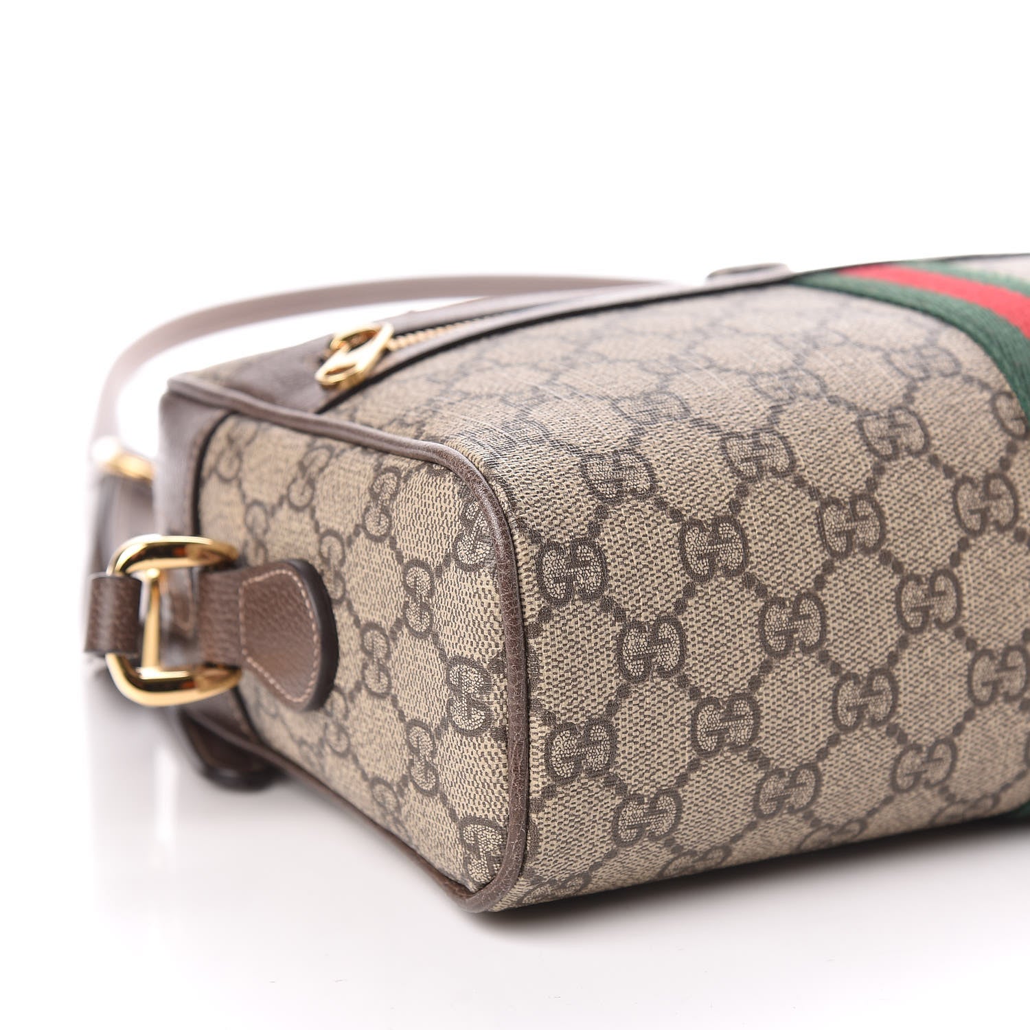 Gucci GG Supreme Monogram Web Small Ophidia Shoulder Bag Brown 5 of 11