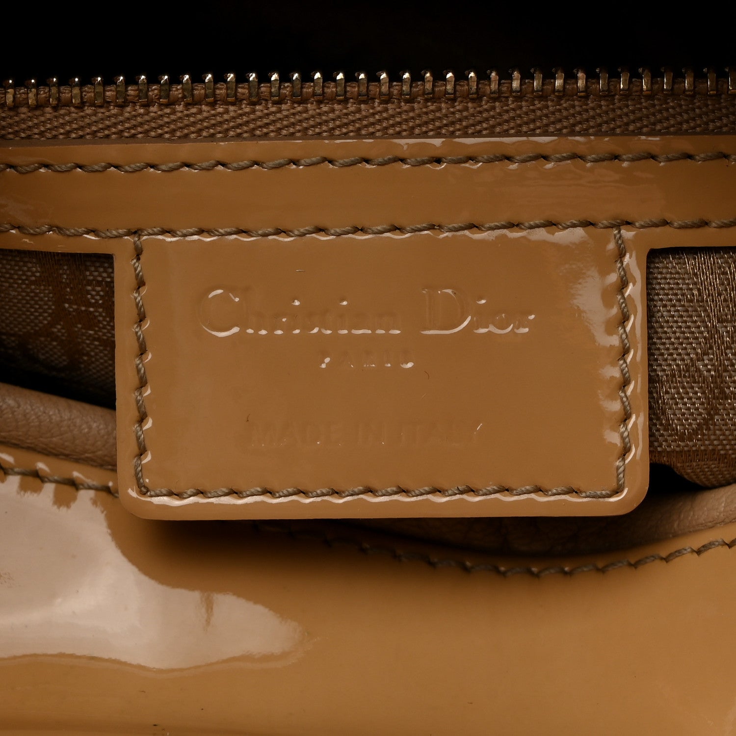 Christian Dior Patent Cannage Large Lady Dior Beige 6 of 10