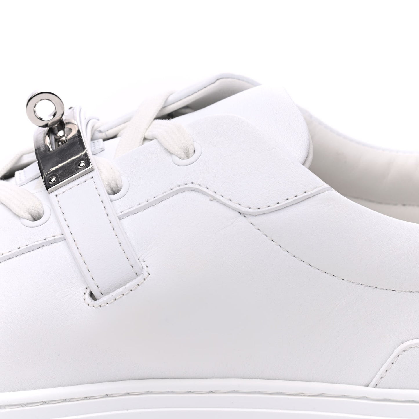 Calfskin Mens Day Sneakers 44 White