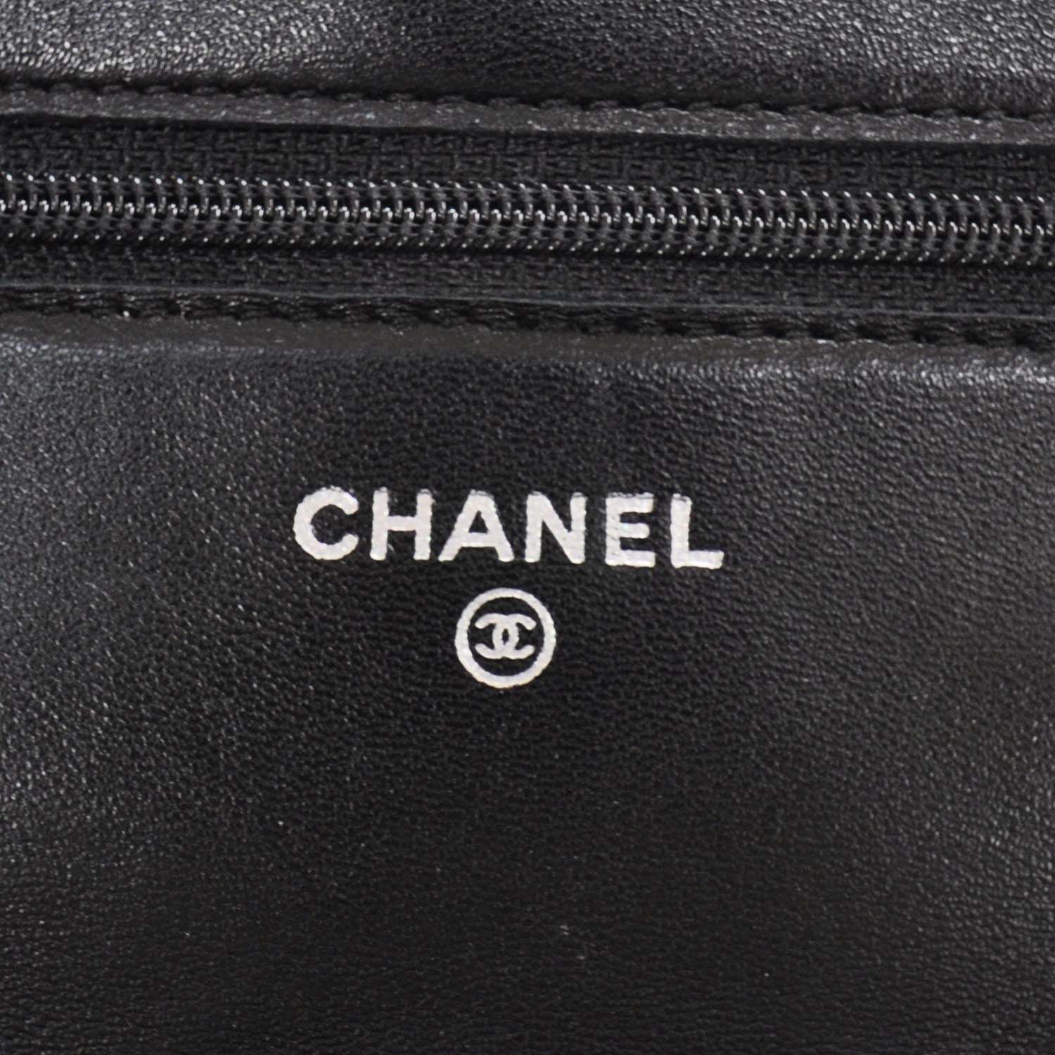 Chanel Patent Quilted Wallet On Chain WOC Black SHW 7 of 8