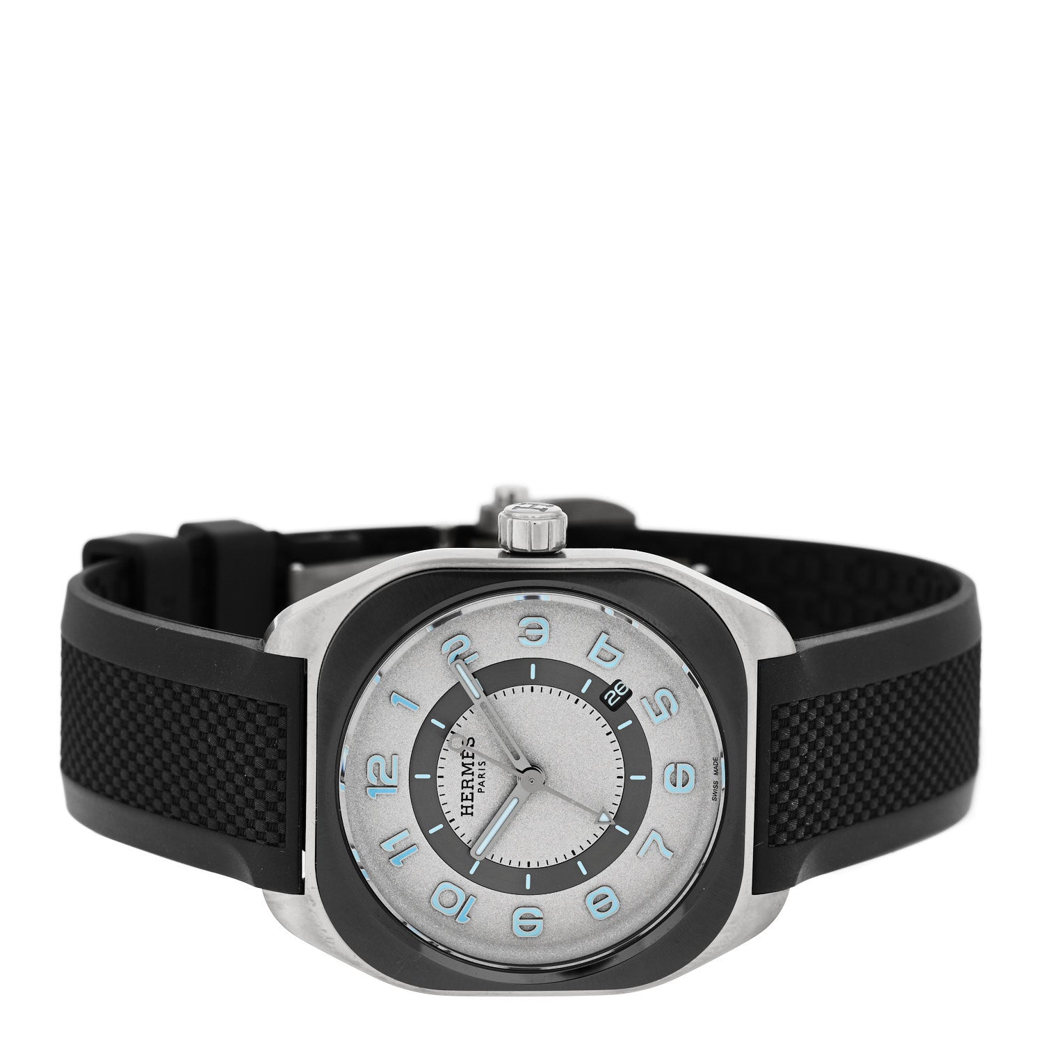 Hermes Titanium Rubber 39mm H08 Automatic Watch Gris Fonce 2 of 5