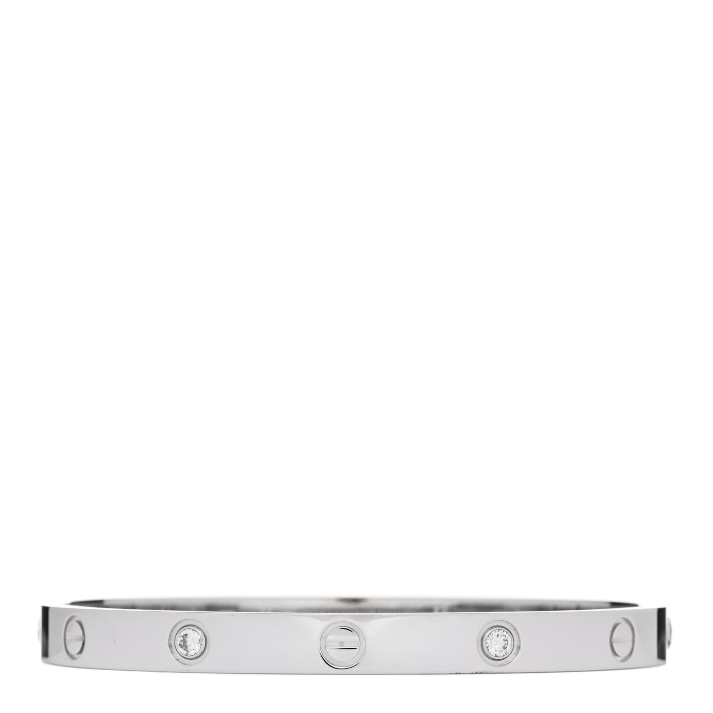 18K White Gold 4 Diamond Love Bracelet 18