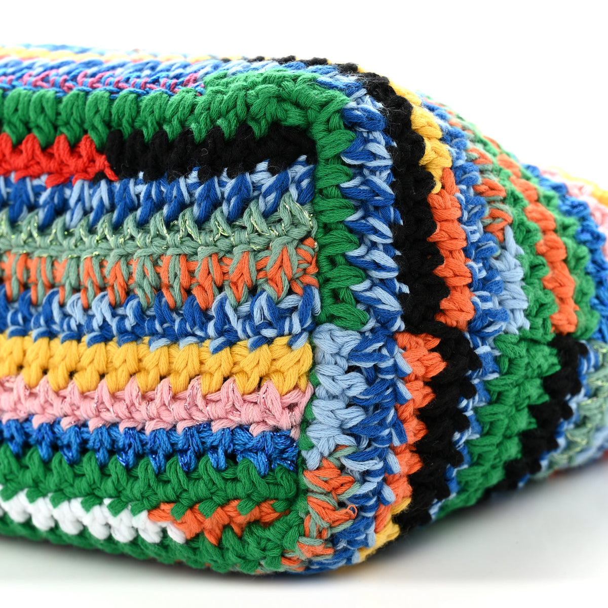 Fabric Crochet Pouch Multicolor