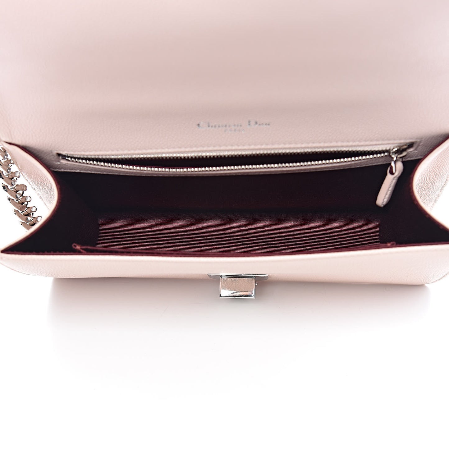 Grained Calfskin Cannage Medium Diorama Flap Bag Rose Poudre