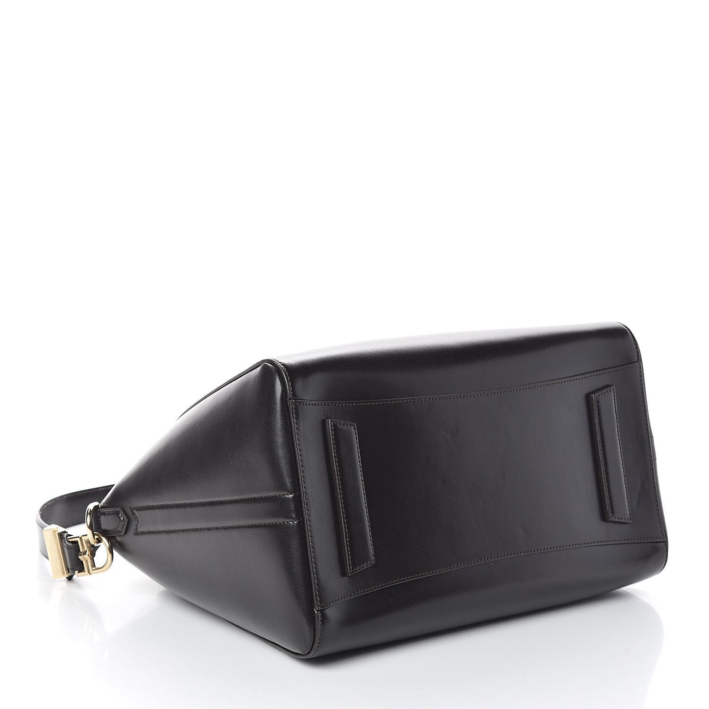 Shiny Lord Calfskin Medium Antigona Dark Brown