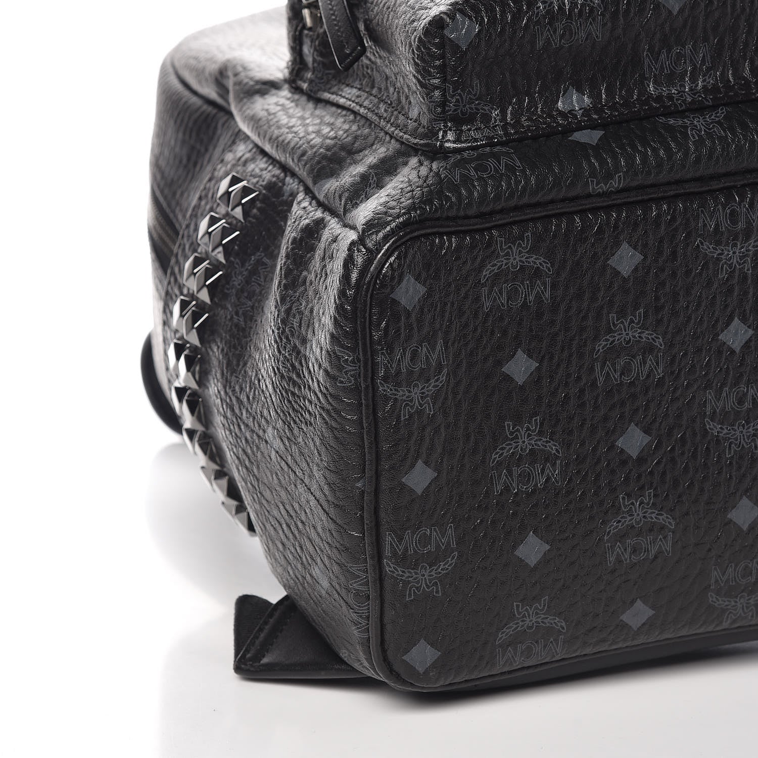 MCM Visetos Medium Side Studs Stark Backpack Black 9 of 10