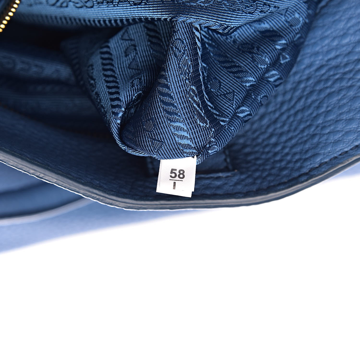 Prada Vitello Daino Side Pocket Tote Cobalto 7 of 18